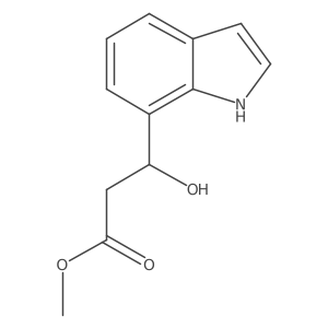 methyl (3R)-3-hydroxy-3-(1H-indol-7-yl)propanoate结构式