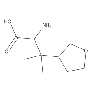 2-Amino-3-methyl-3-(oxolan-3-yl)butanoic acid结构式
