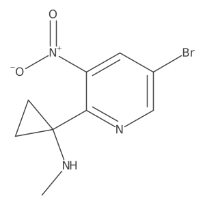 1-(5-bromo-3-nitropyridin-2-yl)-N-methylcyclopropan-1-amine Structure