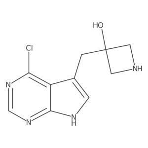 3-({4-chloro-7H-pyrrolo[2,3-d]pyrimidin-5-yl}methyl)azetidin-3-ol Structure