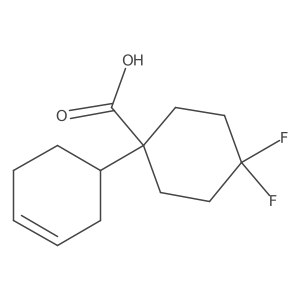 1-(Cyclohex-3-en-1-yl)-4,4-difluorocyclohexane-1-carboxylic acid结构式