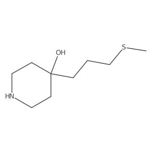4-[3-(Methylsulfanyl)propyl]piperidin-4-ol结构式