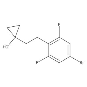1-[2-(4-Bromo-2,6-difluorophenyl)ethyl]cyclopropan-1-ol Structure