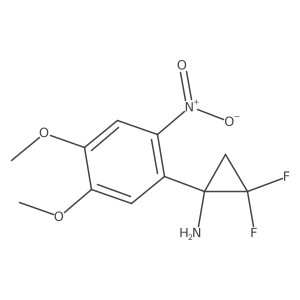 1-(4,5-Dimethoxy-2-nitrophenyl)-2,2-difluorocyclopropan-1-amine Structure