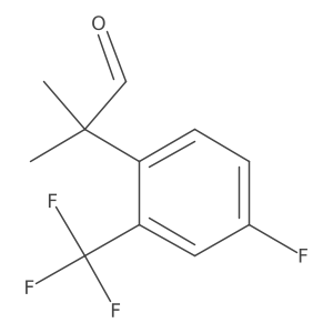 2-[4-Fluoro-2-(trifluoromethyl)phenyl]-2-methylpropanal结构式