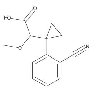 2-[1-(2-Cyanophenyl)cyclopropyl]-2-methoxyacetic acid结构式