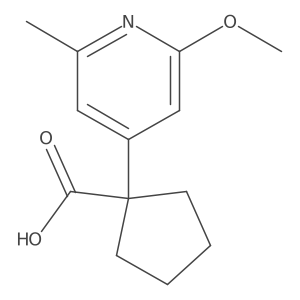 1-(2-Methoxy-6-methylpyridin-4-yl)cyclopentane-1-carboxylic acid结构式