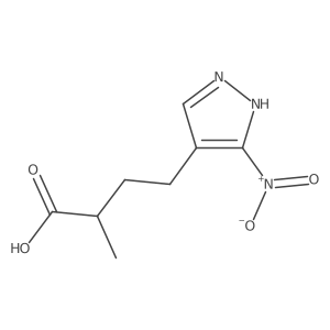 2-methyl-4-(3-nitro-1H-pyrazol-4-yl)butanoic acid Structure