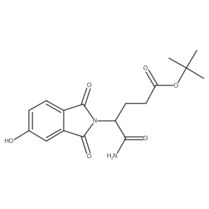 Tert-butyl 5-amino-4-(5-hydroxy-1,3-dioxoisoindolin-2-yl)-5-oxopentanoate结构式
