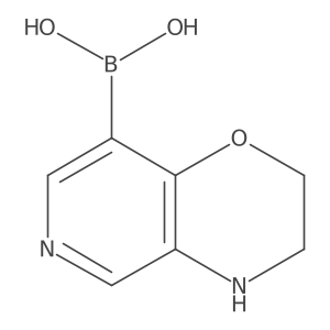(3,4-Dihydro-2H-pyrido[4,3-B][1,4]oxazin-8-YL)boronic acid结构式