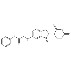 2-[[2-(2,6-dioxo-3-piperidyl)-3-oxo-isoindolin-5-yl]amino]-N-phenyl-acetamide结构式