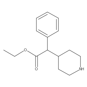 Ethyl alpha-phenyl-4-piperidineacetate结构式