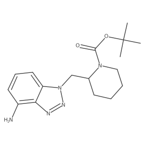 tert-butyl 2-[(4-amino-1H-1,2,3-benzotriazol-1-yl)methyl]piperidine-1-carboxylate Structure