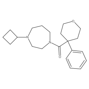 (4-cyclobutyl-1,4-diazepan-1-yl)-(4-phenyltetrahydropyran-4-yl)methanone结构式