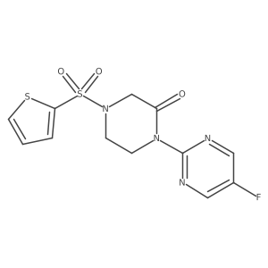 1-(5-Fluoropyrimidin-2-yl)-4-(thiophen-2-ylsulfonyl)piperazin-2-one结构式
