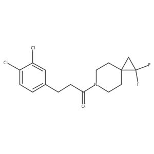 3-(3,4-Dichlorophenyl)-1-{1,1-difluoro-6-azaspiro[2.5]octan-6-yl}propan-1-one Structure