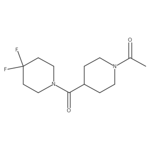 1-(4-(4,4-Difluoropiperidine-1-carbonyl)piperidin-1-yl)ethanone结构式