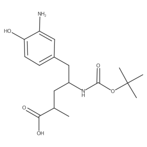 (2S,4R)-5-(3-amino-4-hydroxyphenyl)-2-methyl-4-[(2-methylpropan-2-yl)oxycarbonylamino]pentanoic acid结构式