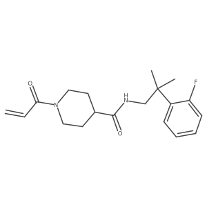 N-[2-(2-Fluorophenyl)-2-methylpropyl]-1-prop-2-enoylpiperidine-4-carboxamide结构式