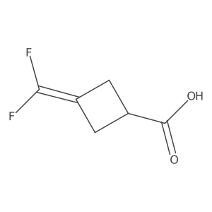 3-(Difluoromethylidene)cyclobutane-1-carboxylic acid结构式