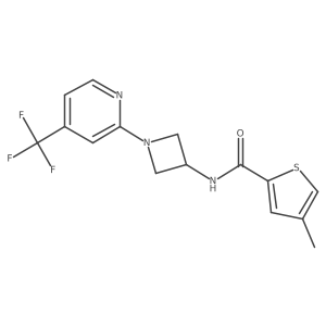 4-Methyl-N-[1-[4-(trifluoromethyl)pyridin-2-yl]azetidin-3-yl]thiophene-2-carboxamide结构式