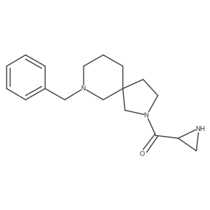 2-[(2R)-aziridine-2-carbonyl]-7-benzyl-2,7-diazaspiro[4.5]decane结构式