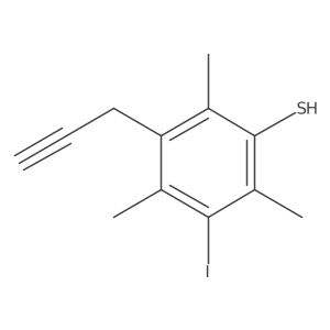 3-Iodo-2,4,6-trimethyl-5-(prop-2-yn-1-yl)benzene-1-thiol结构式