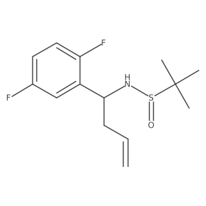 (R)-N-((R)-1-(2,5-Difluorophenyl)but-3-en-1-yl)-2-methylpropane-2-sulfinamide结构式