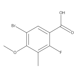 5-Bromo-2-fluoro-4-methoxy-3-methylbenzoic acid Structure