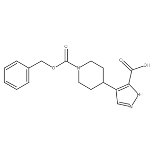 4-{1-[(benzyloxy)carbonyl]piperidin-4-yl}-1H-pyrazole-3-carboxylic acid Structure