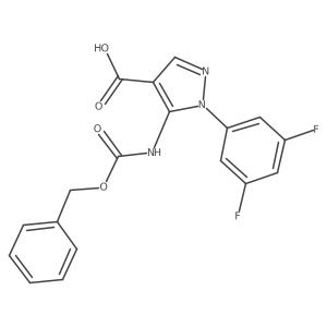 5-{[(benzyloxy)carbonyl]amino}-1-(3,5-difluorophenyl)-1H-pyrazole-4-carboxylic acid结构式