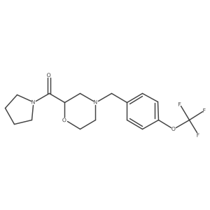 2-(Pyrrolidine-1-carbonyl)-4-{[4-(trifluoromethoxy)phenyl]methyl}morpholine Structure
