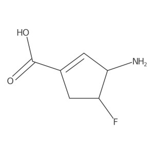 (3S,4S)-3-Amino-4-fluorocyclopent-1-ene-1-carboxylic acid结构式