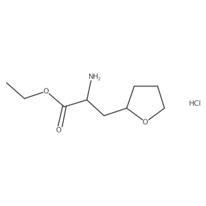 ethyl 2-amino-3-[(2R)-oxolan-2-yl]propanoate hydrochloride结构式