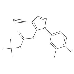 tert-butyl N-[4-cyano-1-(3,4-difluorophenyl)-1H-pyrazol-5-yl]carbamate Structure