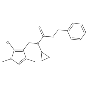 benzyl N-[(5-chloro-1,3-dimethyl-1H-pyrazol-4-yl)methyl]-N-cyclopropylcarbamate Structure