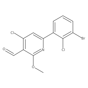 6-(3-Bromo-2-chlorophenyl)-4-chloro-2-methoxy-3-pyridinecarboxaldehyde Structure