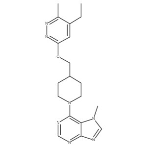 6-(4-{[(5-ethyl-6-methylpyridazin-3-yl)oxy]methyl}piperidin-1-yl)-7-methyl-7H-purine结构式