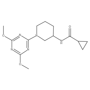 N-[1-(4,6-dimethoxy-1,3,5-triazin-2-yl)piperidin-3-yl]cyclopropanecarboxamide Structure