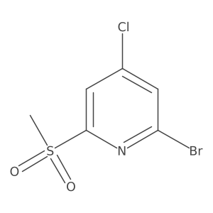 2-Bromo-4-chloro-6-(methylsulfonyl)pyridine结构式