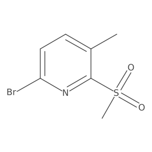 6-Bromo-3-methyl-2-(methylsulfonyl)pyridine Structure