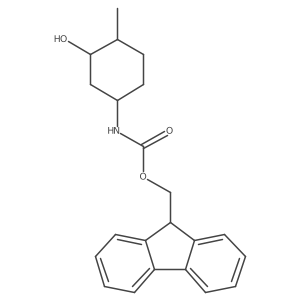 (9H-fluoren-9-yl)methyl N-[(1R,3R,4R)-3-hydroxy-4-methylcyclohexyl]carbamate结构式