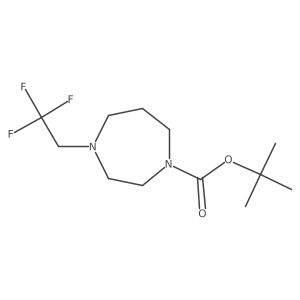 Tert-butyl 4-(2,2,2-trifluoroethyl)-1,4-diazepane-1-carboxylate Structure