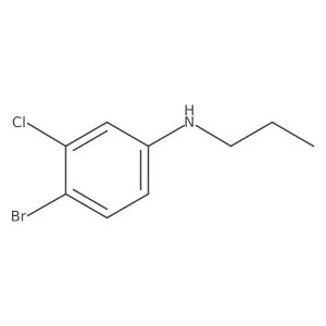 4-Bromo-3-chloro-N-propylbenzenamine结构式