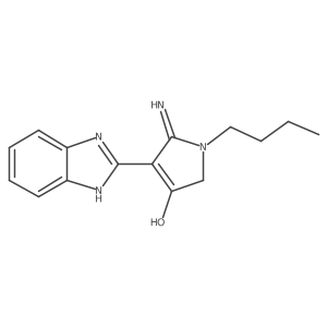 5-amino-4-(1H-benzo[d]imidazol-2-yl)-1-butyl-1H-pyrrol-3(2H)-one结构式