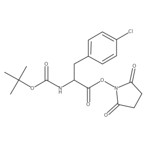 4-Chloro-N-[(1,1-dimethylethoxy)carbonyl]-D-phenylalanine 2,5-dioxo-1-pyrrolidinyl ester结构式