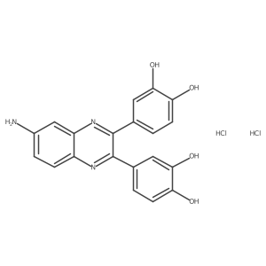 2,3-Bis(3,4-dihydroxyphenyl)quinoxalin-6-ylamine Dihydrochloride Structure