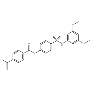 4-acetyl-N-(4-(N-(2,6-dimethoxypyrimidin-4-yl)sulfamoyl)phenyl)benzamide Structure