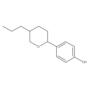 rel-4-[(2R,5S)-Tetrahydro-5-propyl-2H-pyran-2-yl]phenol结构式