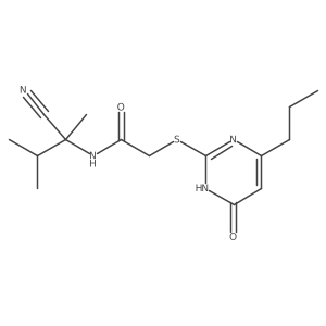 N-(1-cyano-1,2-dimethylpropyl)-2-[(6-oxo-4-propyl-1,6-dihydropyrimidin-2-yl)sulfanyl]acetamide结构式